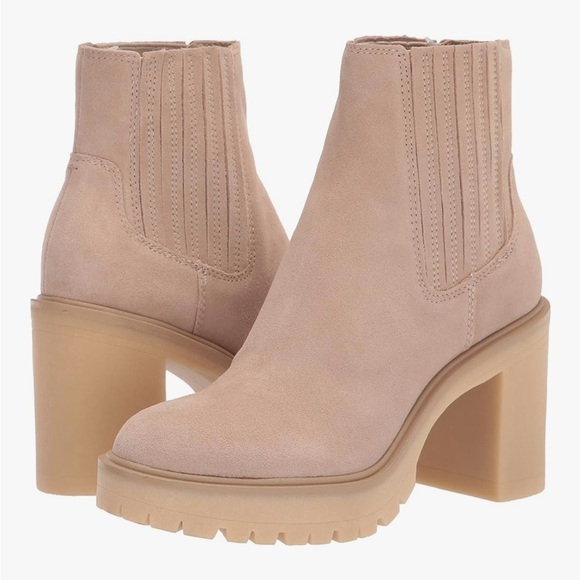 Dolce Vita Shoes - Dolce Vita Caster Ankle Boot waterproof suede leather tan platform chunky